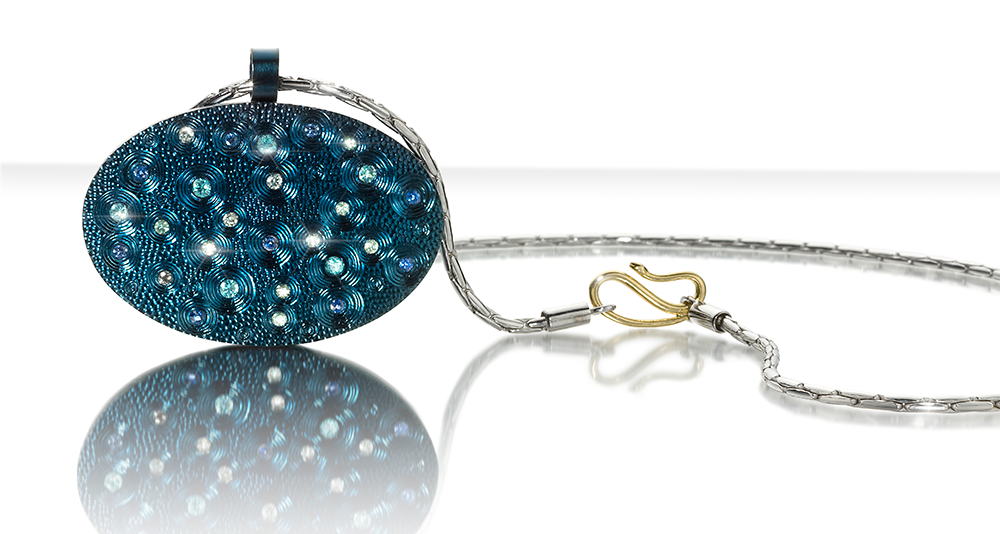 Blue Rhodium Pendant